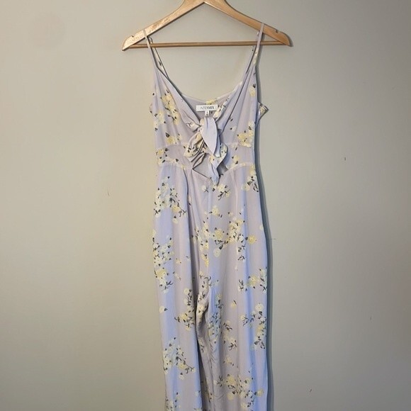 Intermix Floral Octavia Lilac Jumpsuit Size 2 - Picture 6 of 13